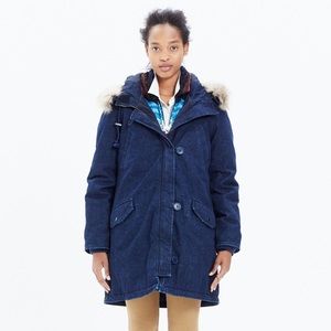 Madewell Denim Parka Warm Winter Coat